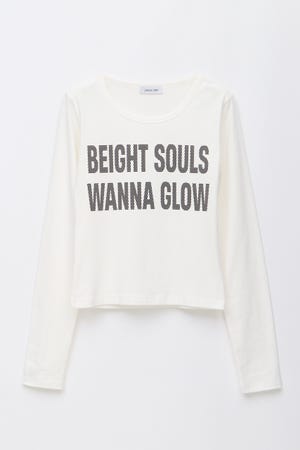 DOT LETTERING PRINT トップス