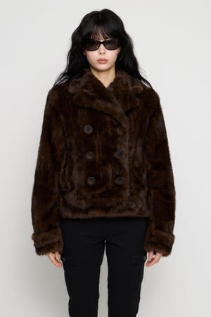 FAUX FUR COMPACT DOUBLE コート