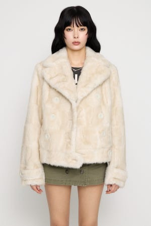 FAUX FUR COMPACT DOUBLE コート