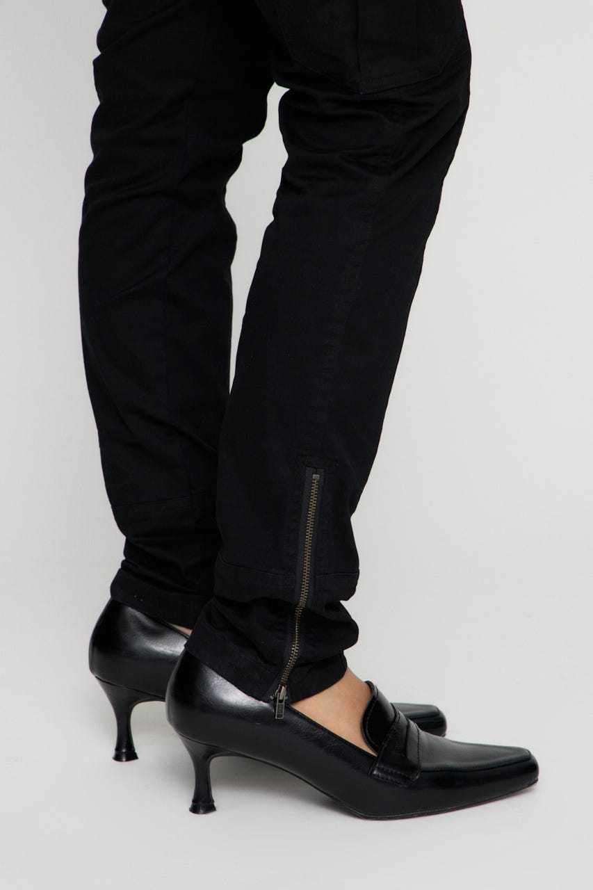 COTTON SLIM CARGO パンツ BLK M