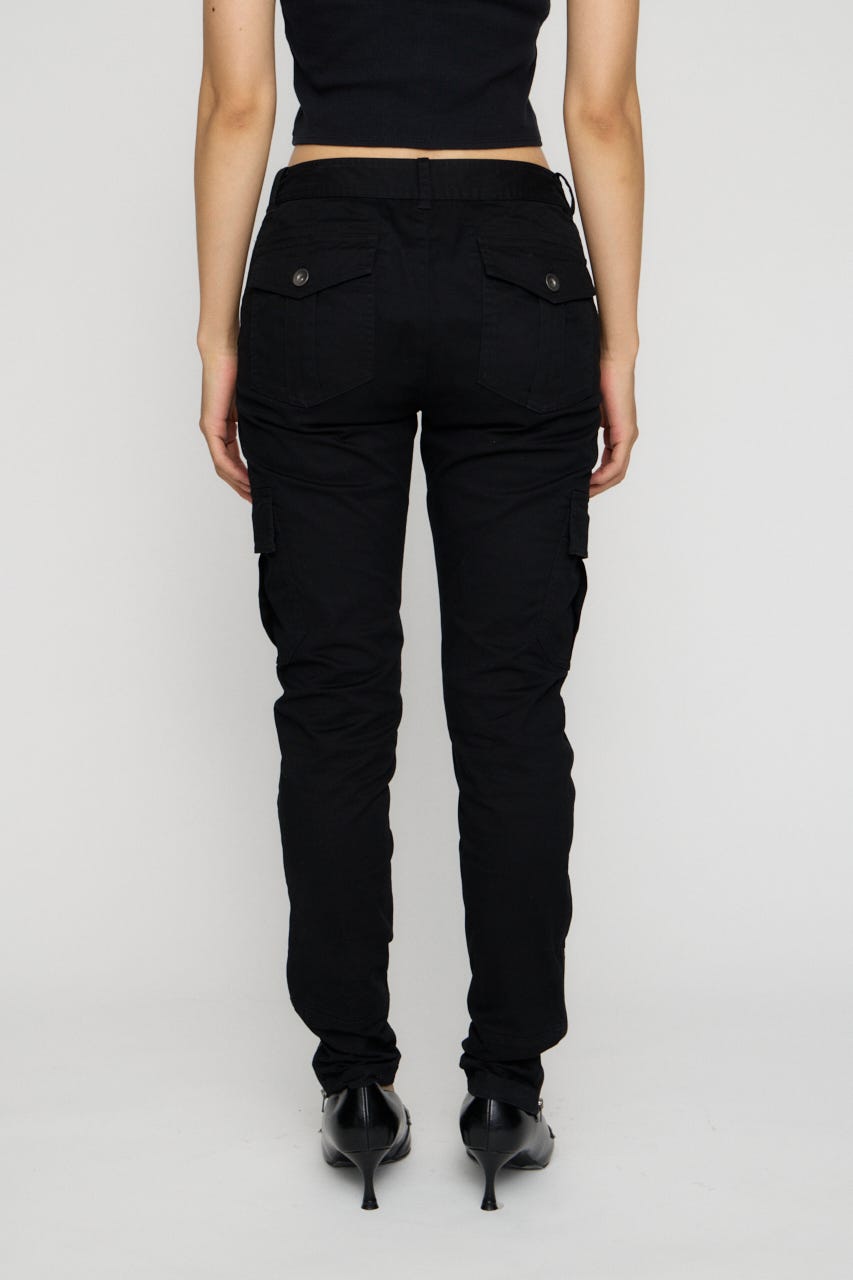 COTTON SLIM CARGO パンツ BLK M