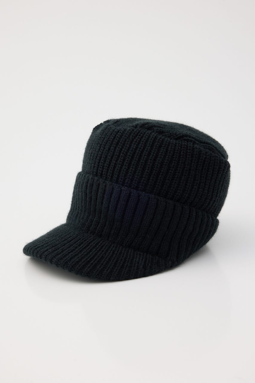 RIB KNIT WORK キャップ BLK FREE