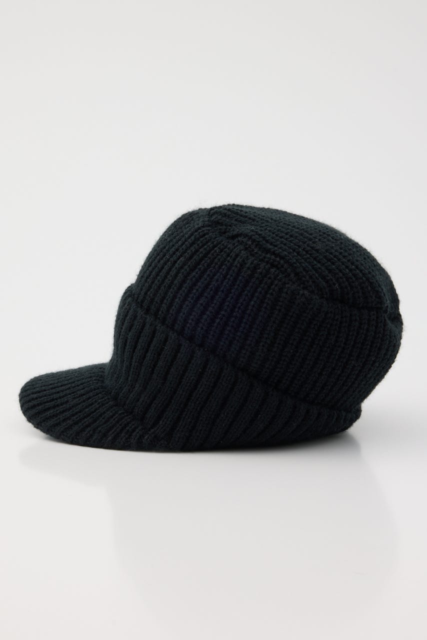 RIB KNIT WORK キャップ BLK FREE