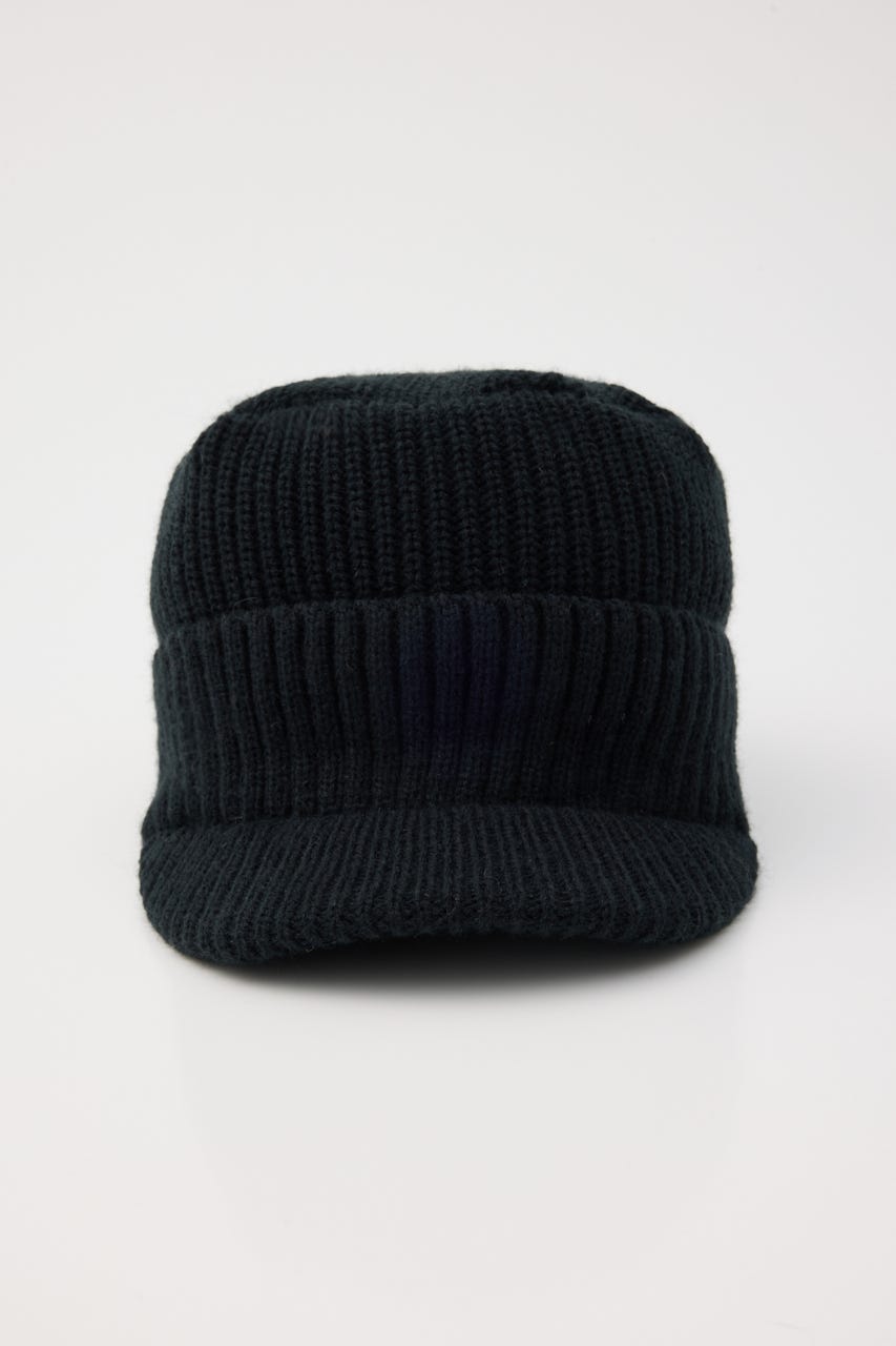 RIB KNIT WORK キャップ BLK FREE
