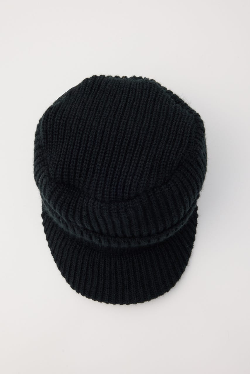 RIB KNIT WORK キャップ BLK FREE