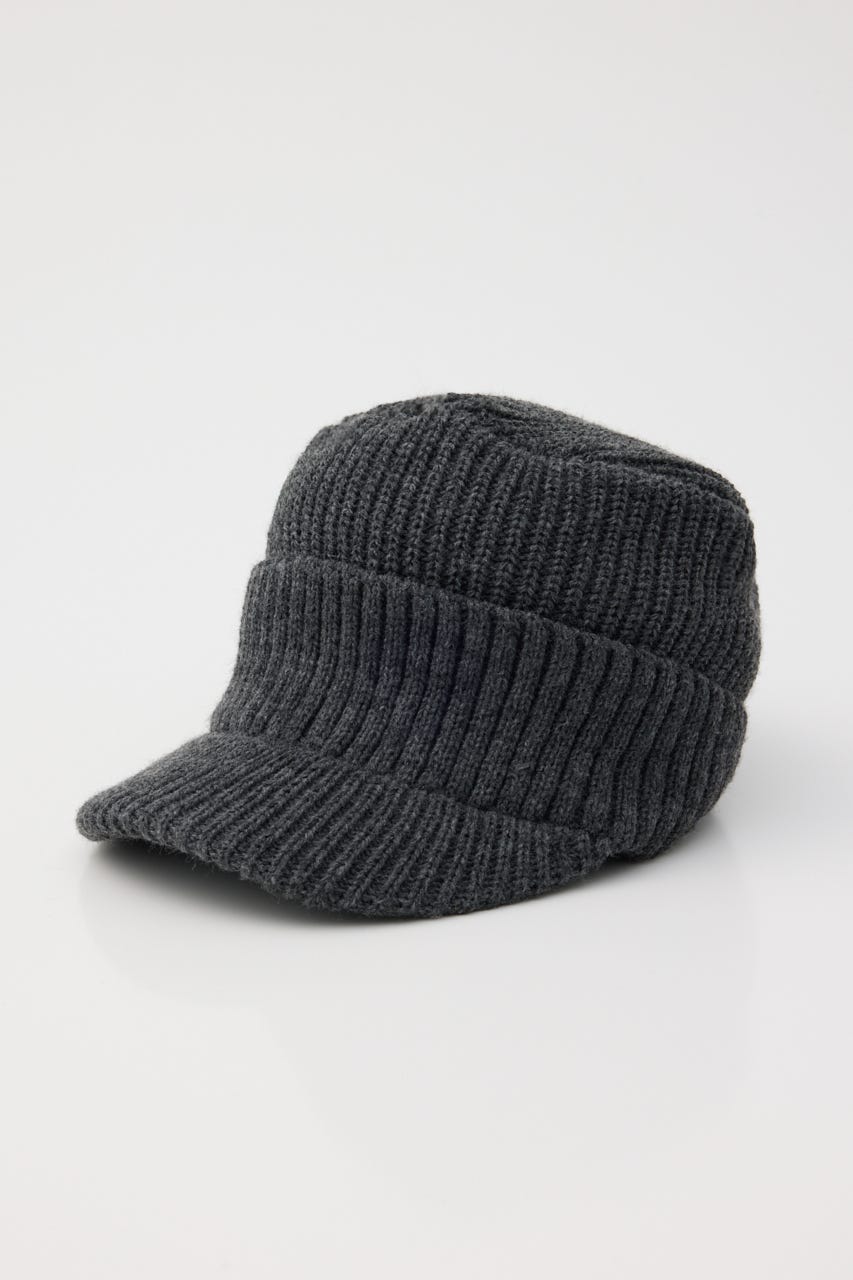 RIB KNIT WORK キャップ GRY FREE