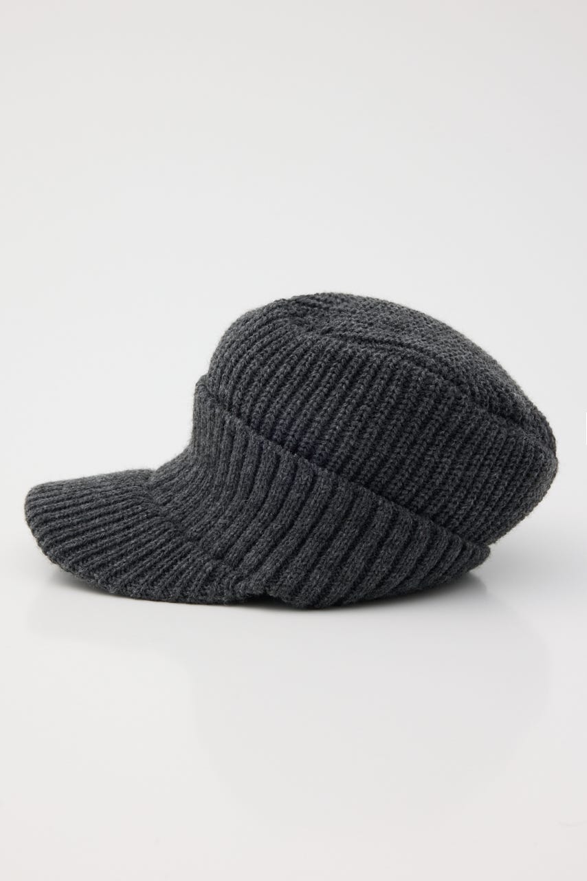 RIB KNIT WORK キャップ GRY FREE