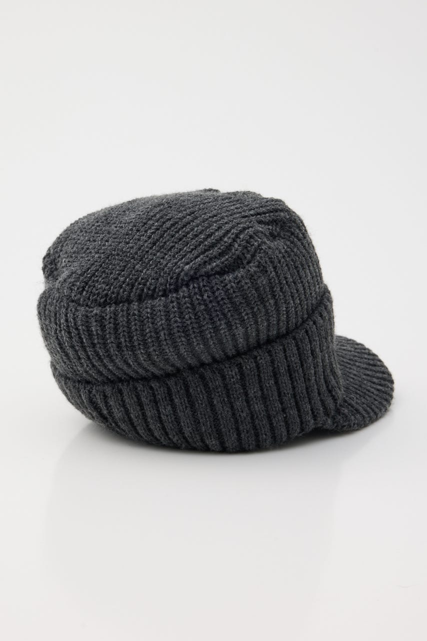 RIB KNIT WORK キャップ GRY FREE