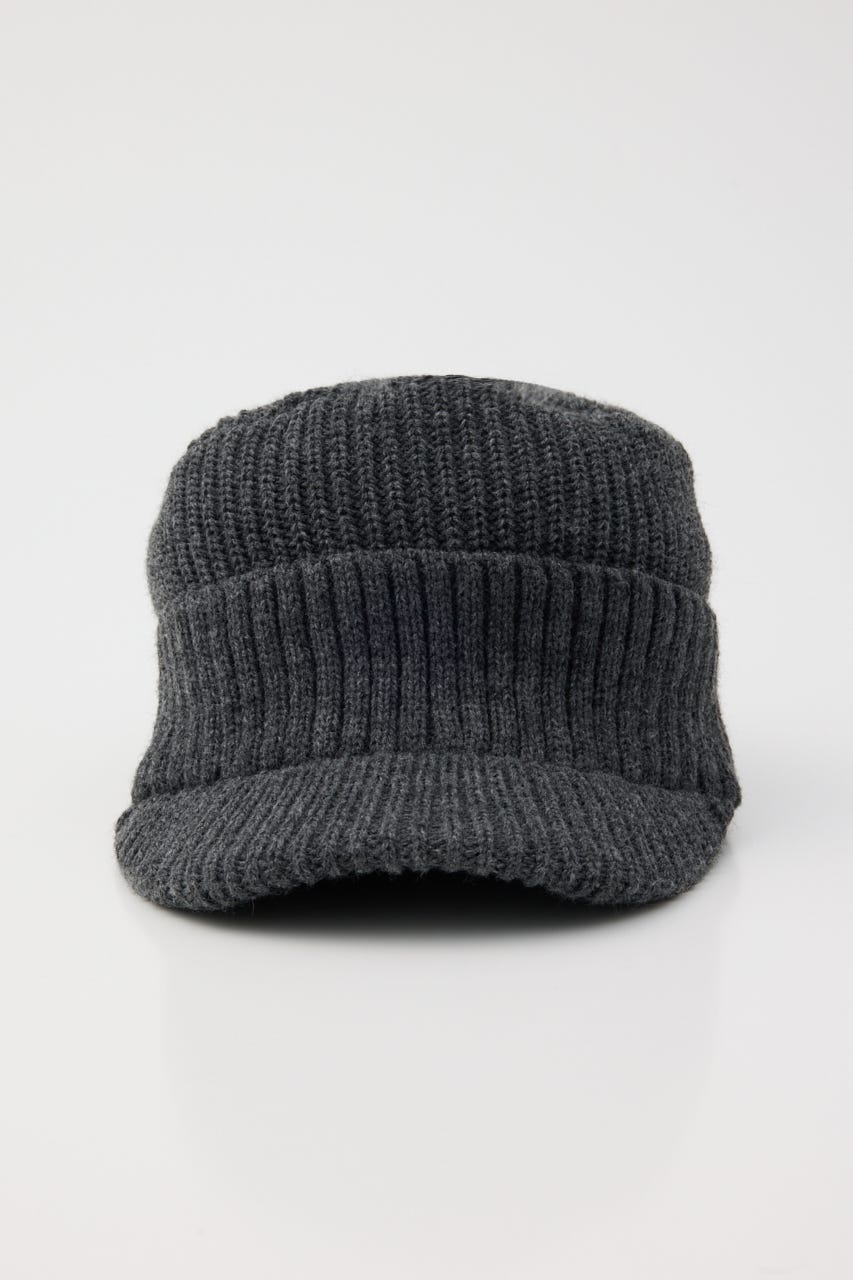 RIB KNIT WORK キャップ GRY FREE