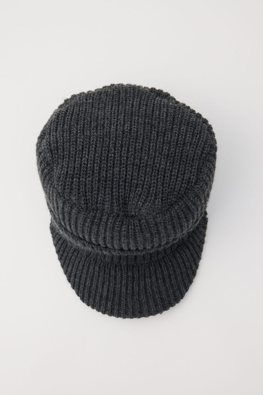 RIB KNIT WORK キャップ GRY FREE