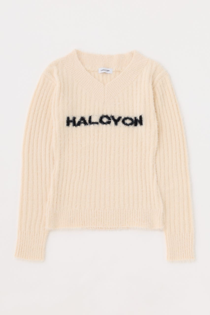WIDE NECK SHAGGY ニット IVOY FREE