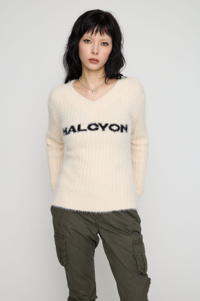 WIDE NECK SHAGGY ニット IVOY FREE