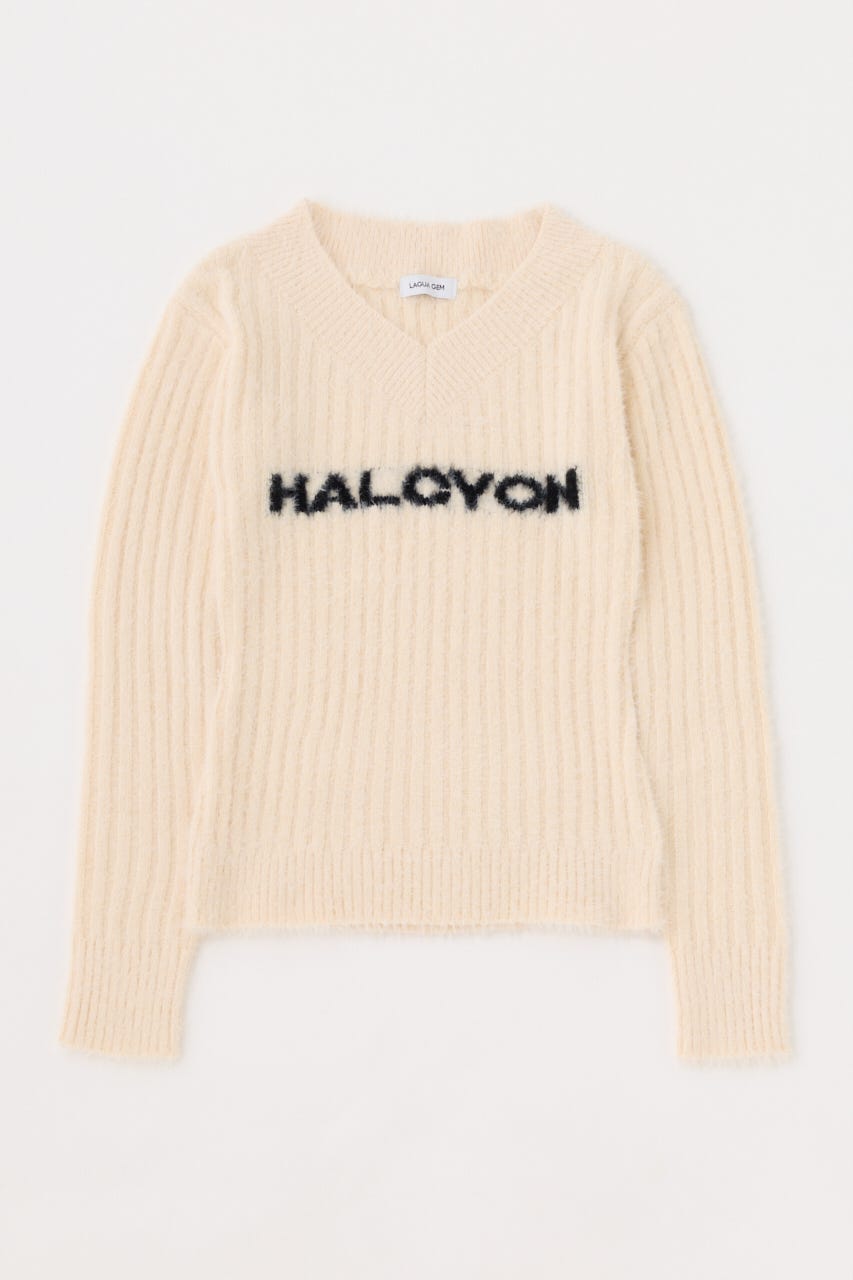 WIDE NECK SHAGGY ニット IVOY FREE