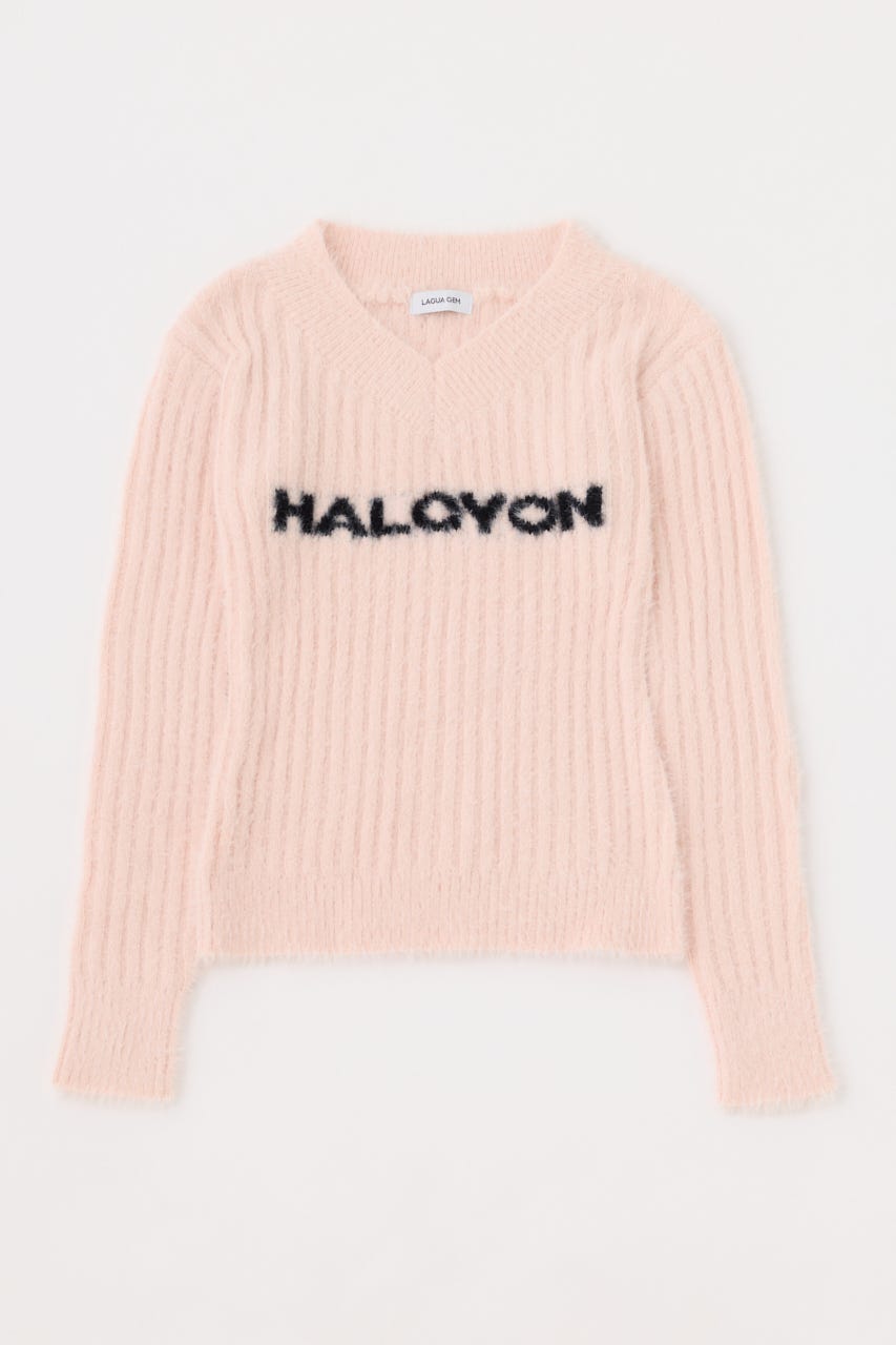 WIDE NECK SHAGGY ニット PNK FREE