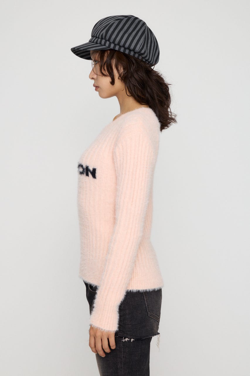 WIDE NECK SHAGGY ニット PNK FREE