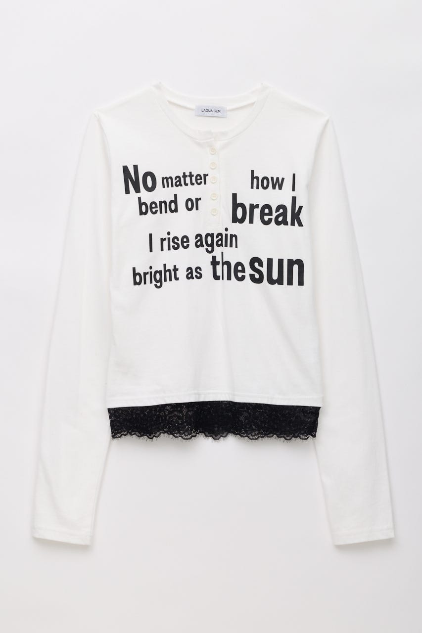 LACE DOCKING PRINT トップス IVOY FREE