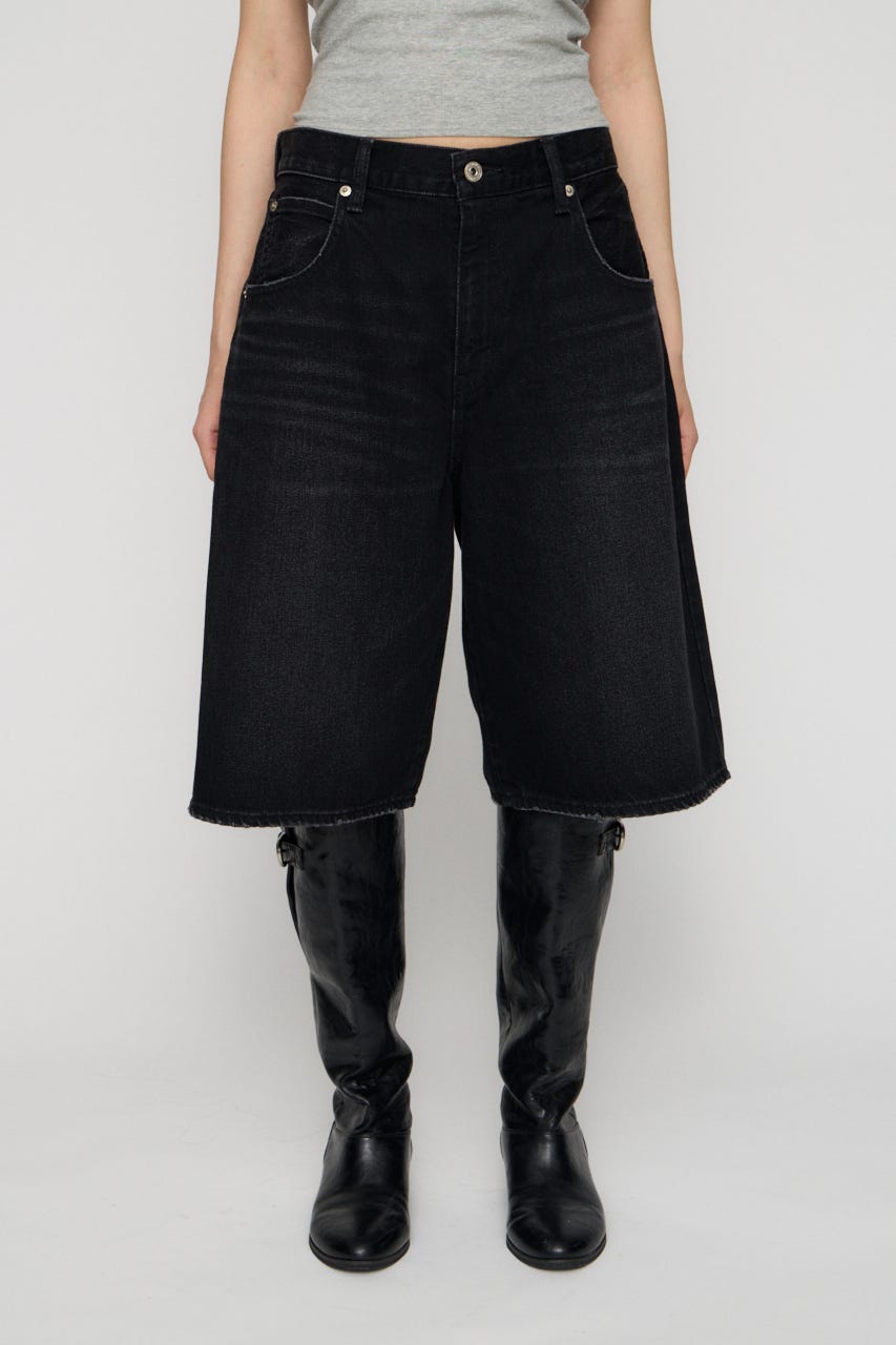 WIDE LOOSEY HALF デニム BLK M