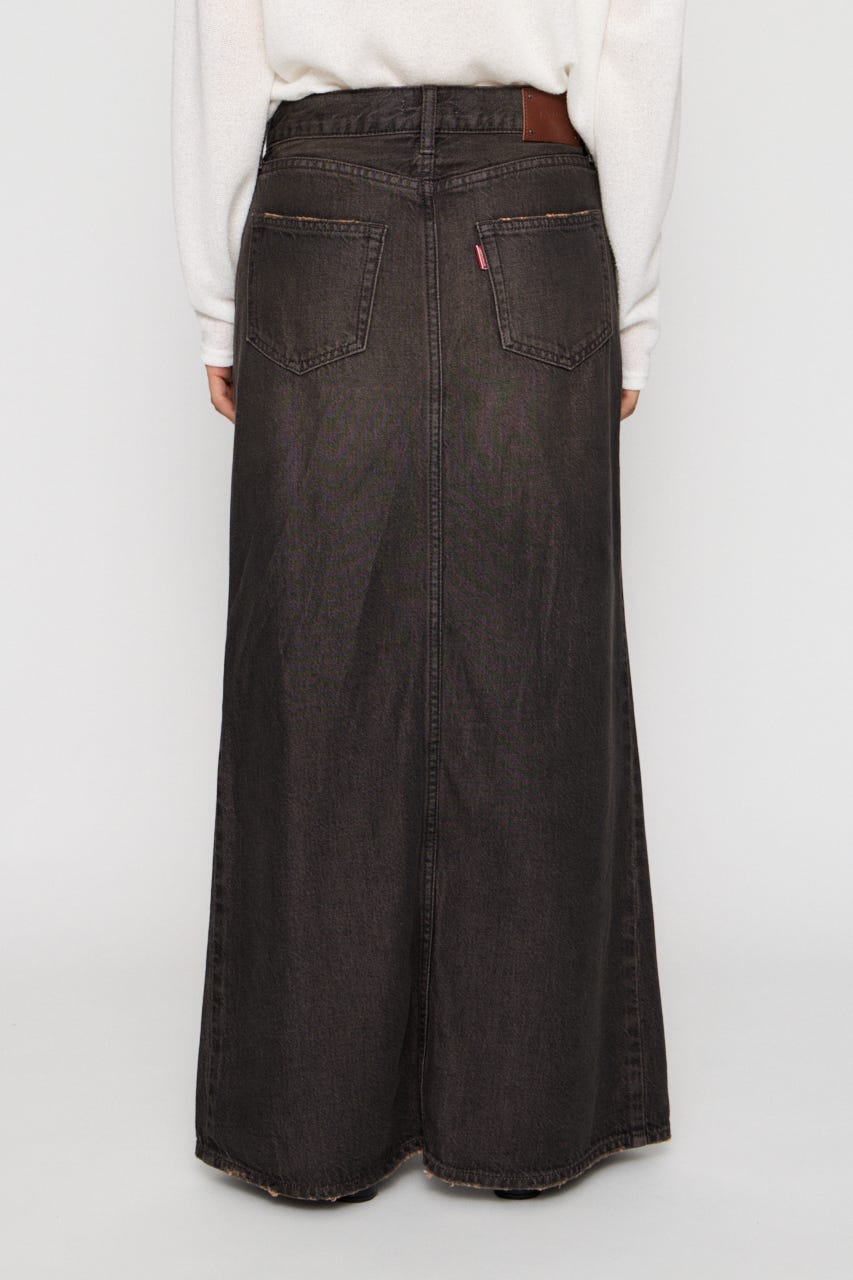 HIGH SLIT MAXI スカート BLK XS