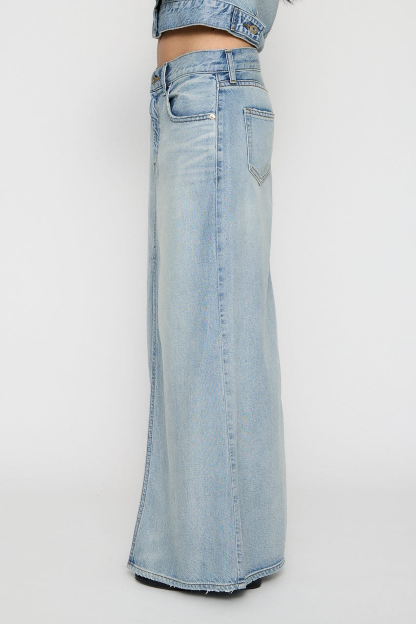 HIGH SLIT MAXI スカート L/BLU XS