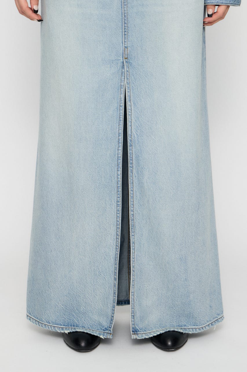 HIGH SLIT MAXI スカート L/BLU XS