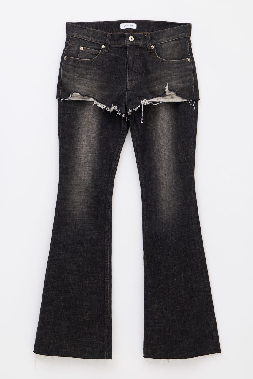 LAYERED FLARE デニム BLK 24inch