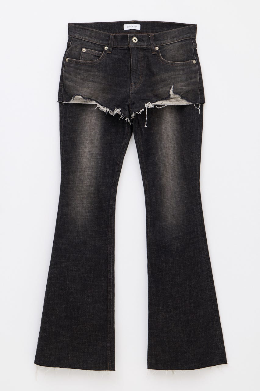 LAYERED FLARE デニム BLK 24inch