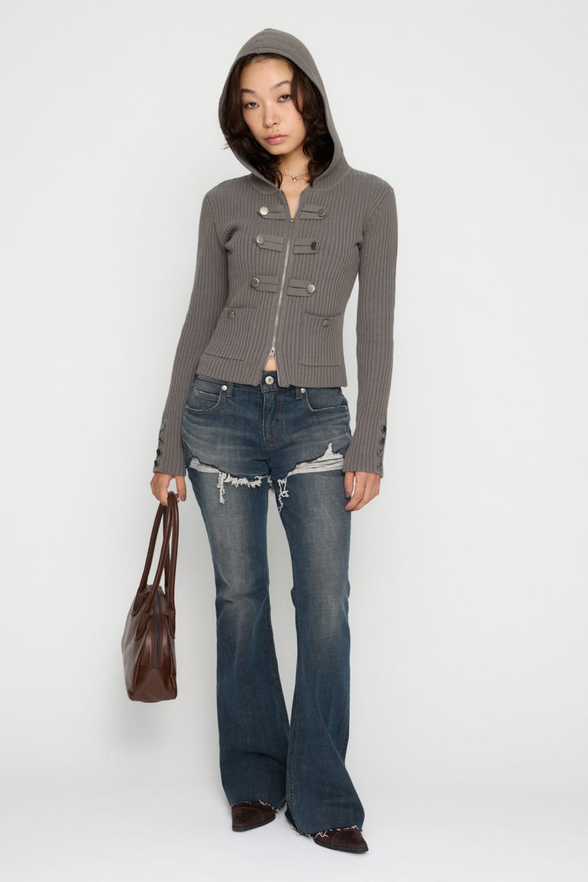 LAYERED FLARE デニム BLU 22inch