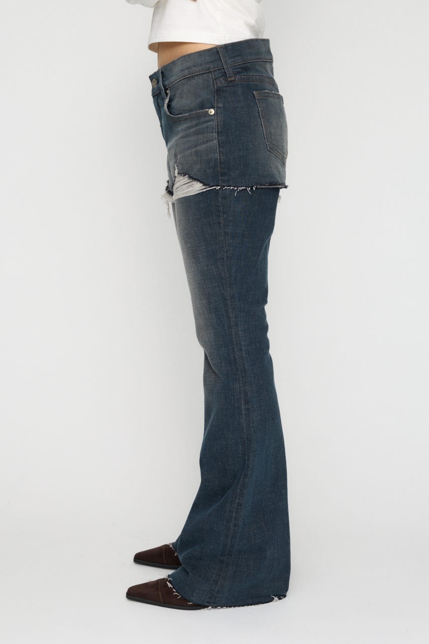 LAYERED FLARE デニム BLU 22inch
