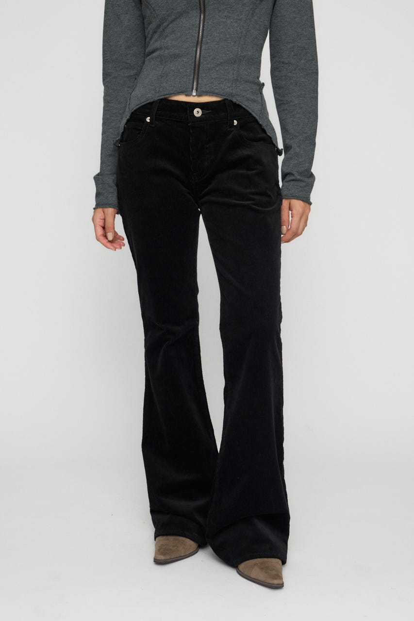 CORDUROY FLARE パンツ BLK 25inch