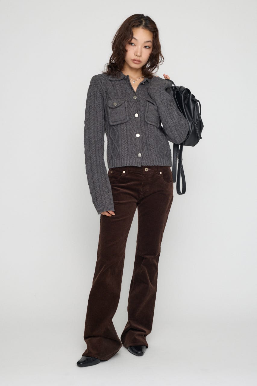 CORDUROY FLARE パンツ BRN 22inch