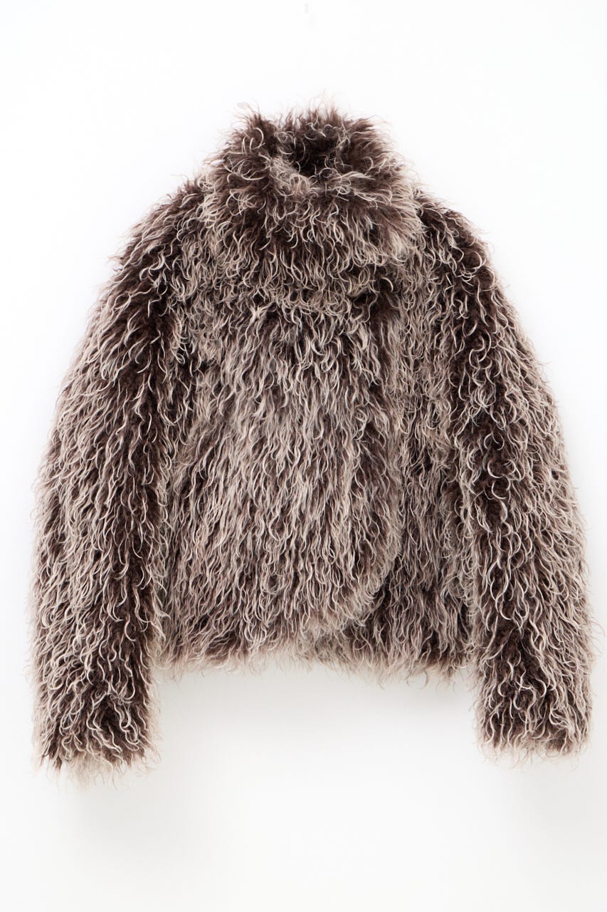 FRIZZY FAUX FUR ジャケット BRN FREE
