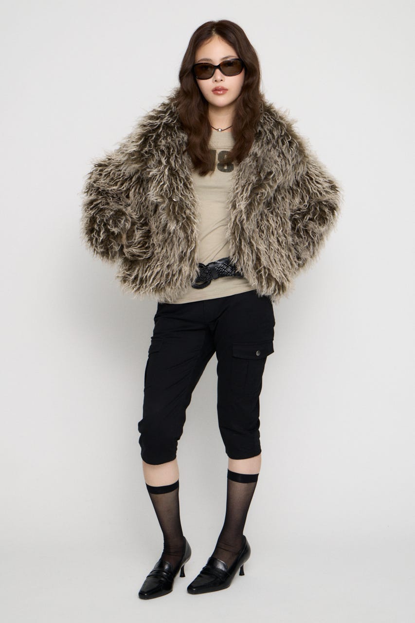 FRIZZY FAUX FUR ジャケット KHA FREE