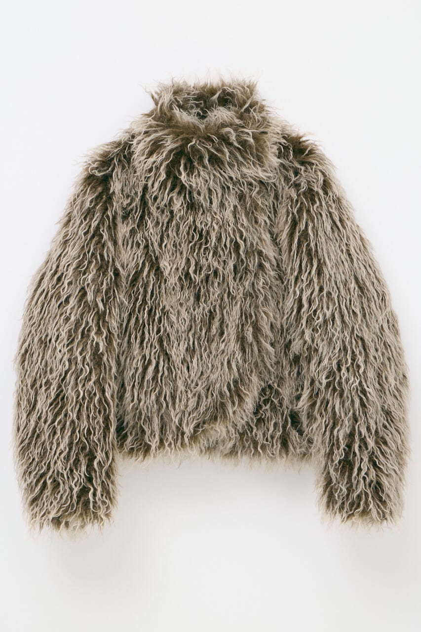 FRIZZY FAUX FUR ジャケット KHA FREE
