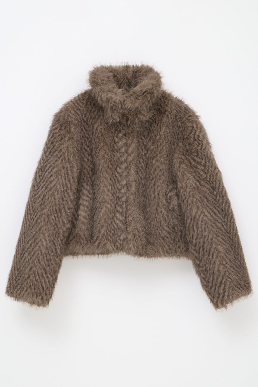 STANDARD FAUX FUR ジャケット BEG FREE