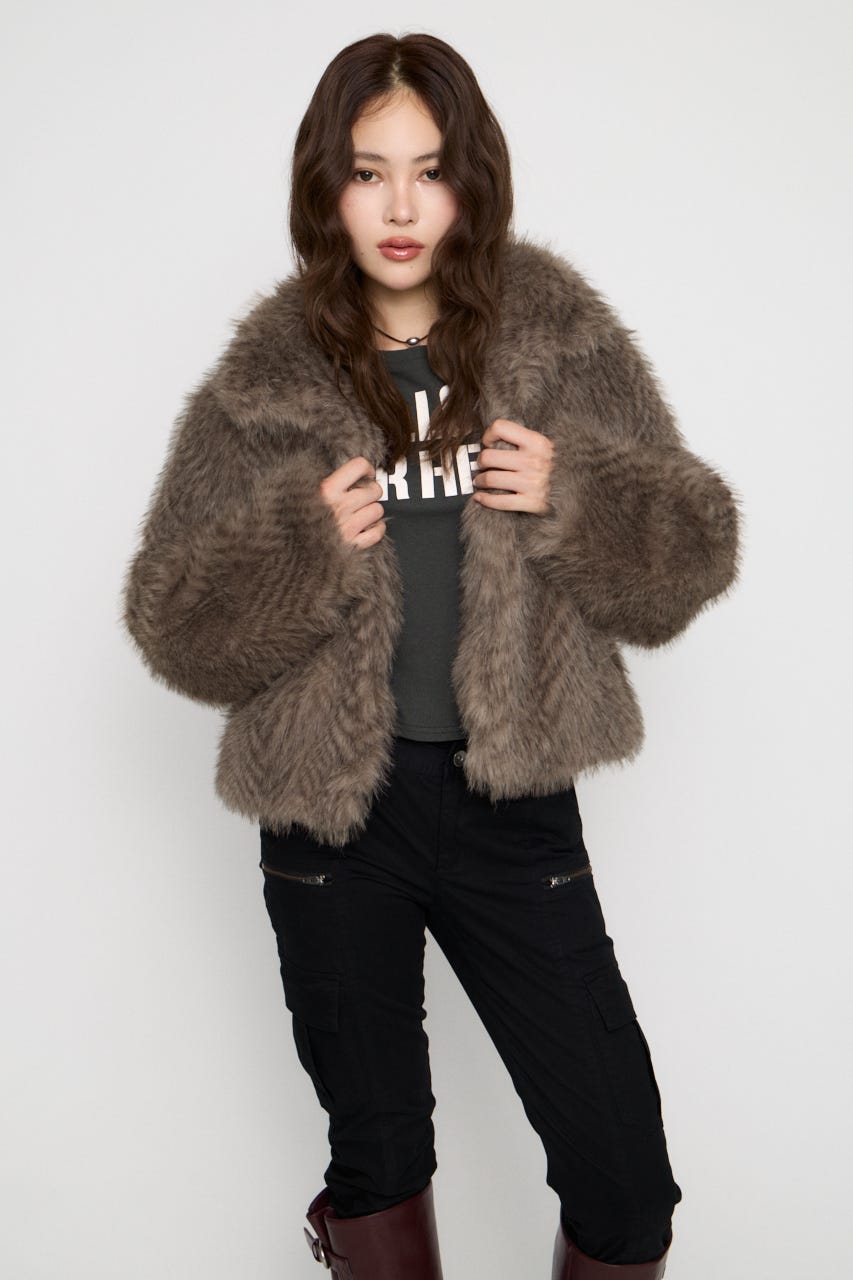 STANDARD FAUX FUR ジャケット BEG FREE