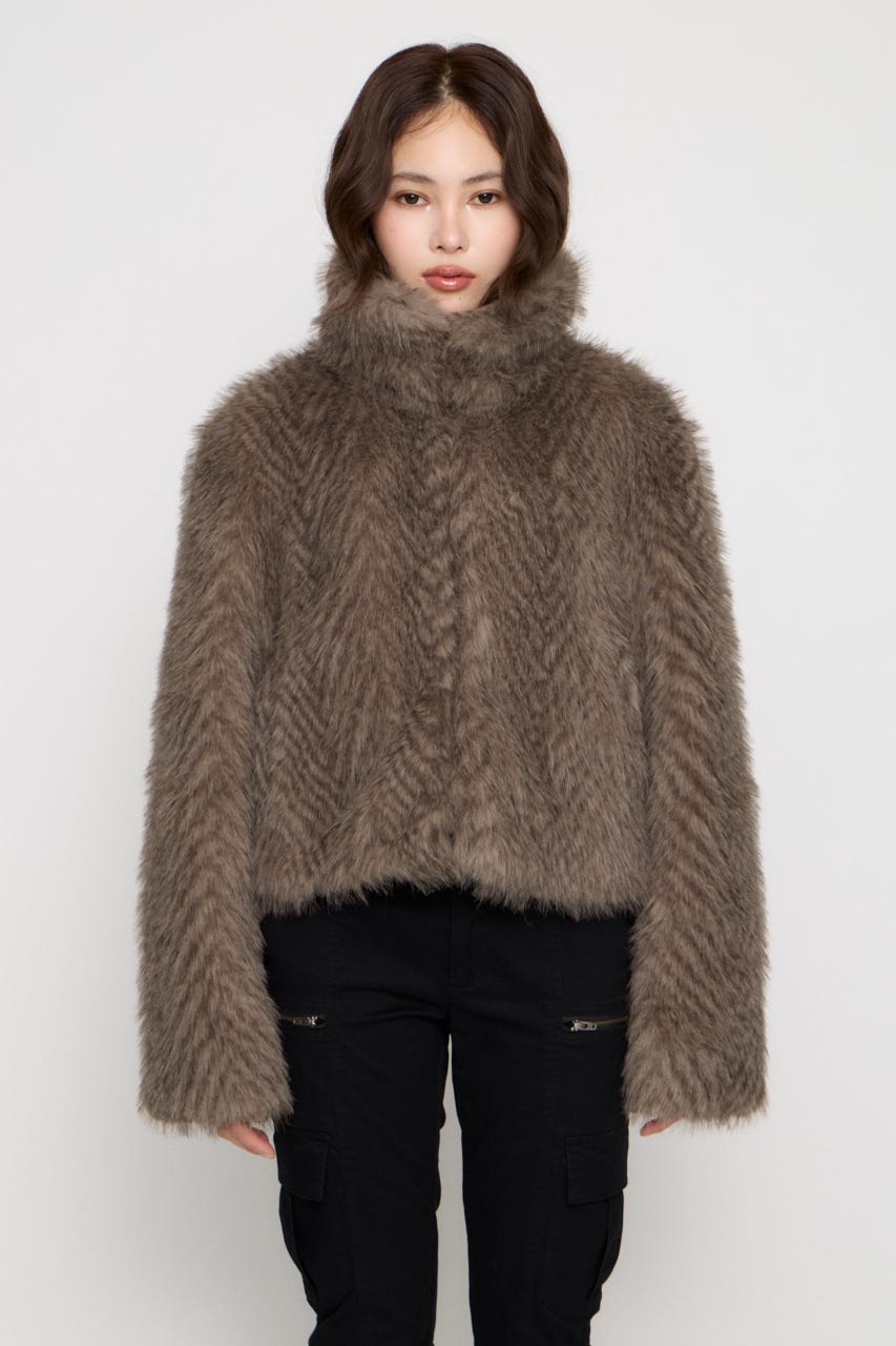 STANDARD FAUX FUR ジャケット BEG FREE
