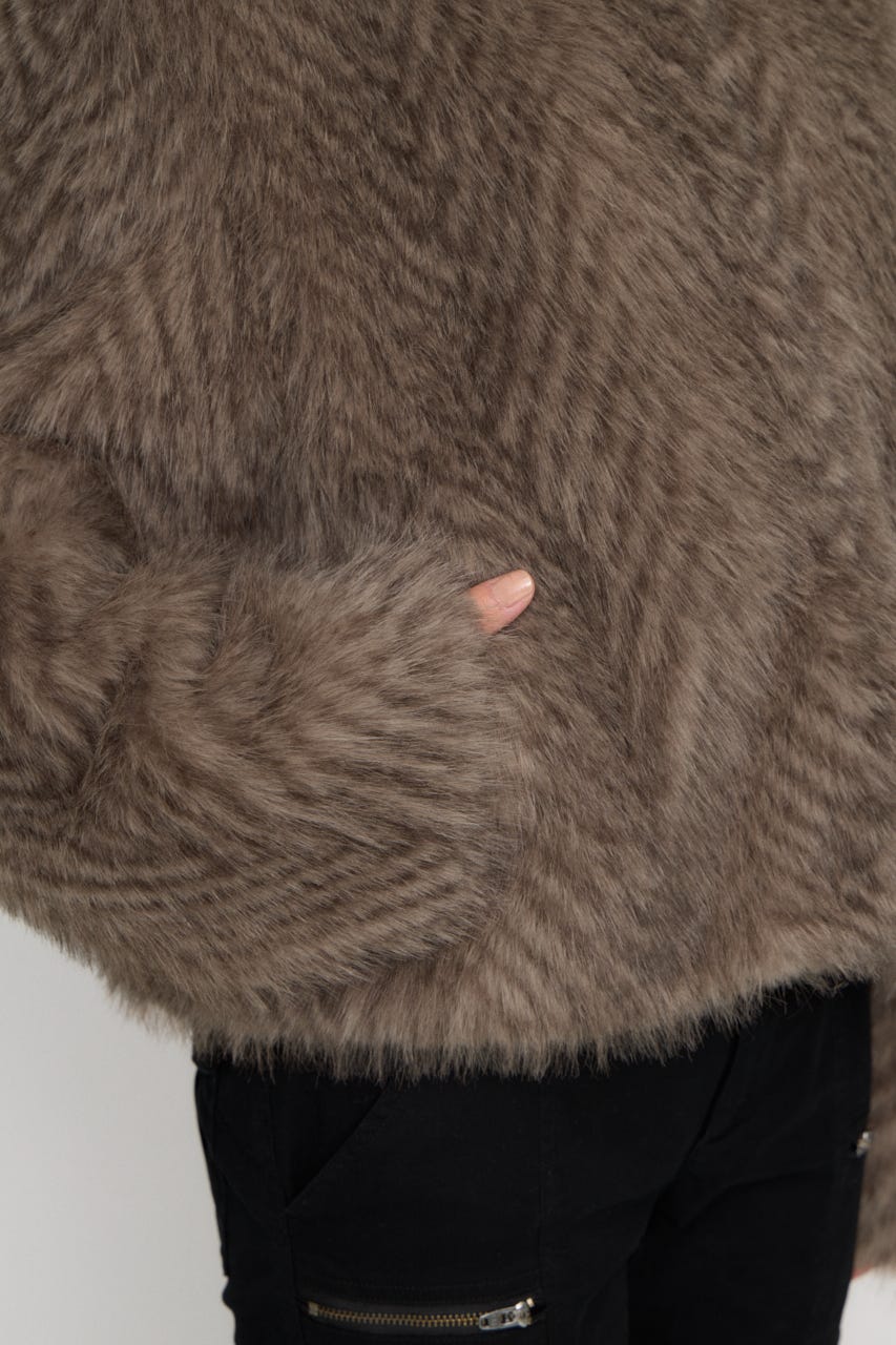 STANDARD FAUX FUR ジャケット BEG FREE