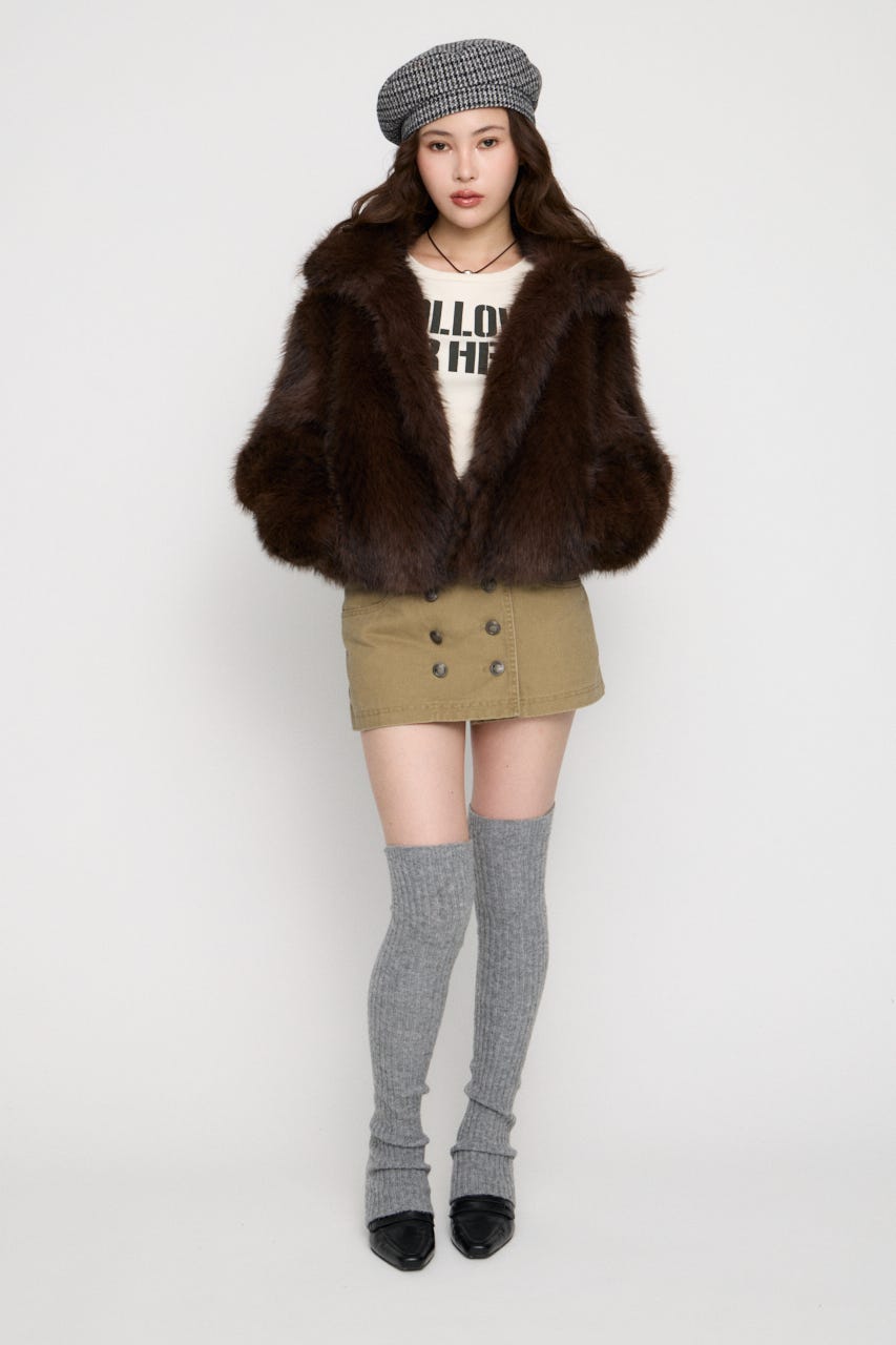 STANDARD FAUX FUR ジャケット BRN FREE