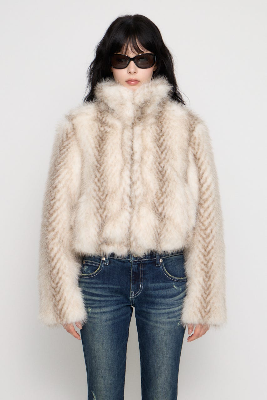 STANDARD FAUX FUR ジャケット IVOY FREE