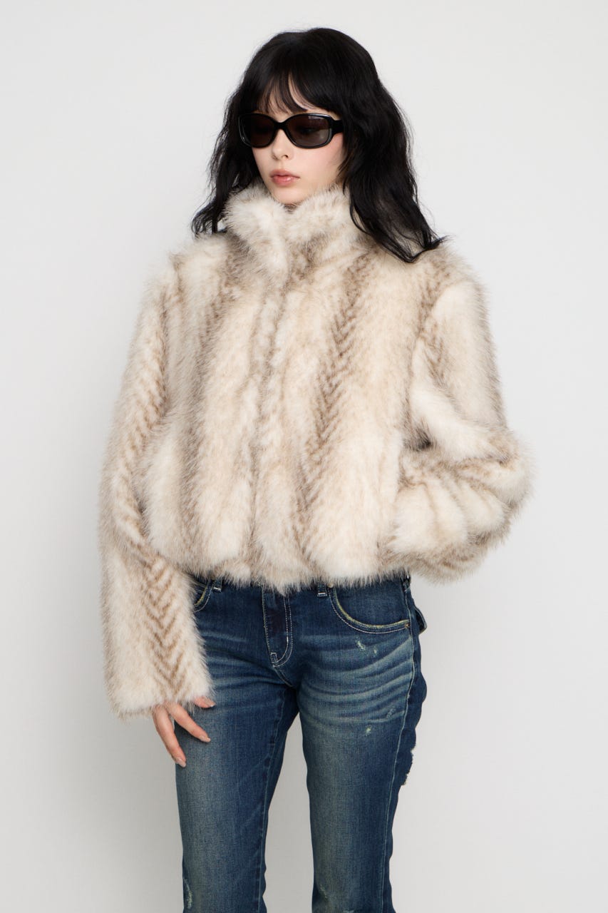 STANDARD FAUX FUR ジャケット IVOY FREE