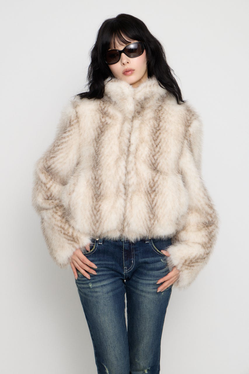STANDARD FAUX FUR ジャケット IVOY FREE