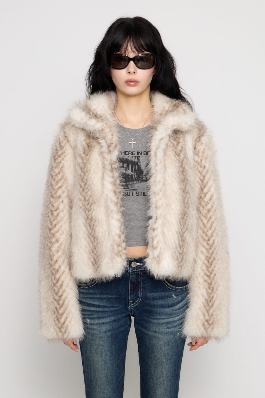 STANDARD FAUX FUR ジャケット IVOY FREE