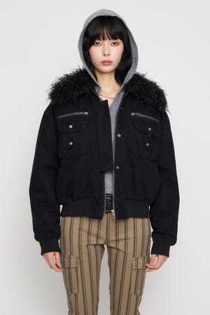 2WAY FAUX FUR COTTON ブルゾン