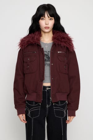 2WAY FAUX FUR COTTON ブルゾン