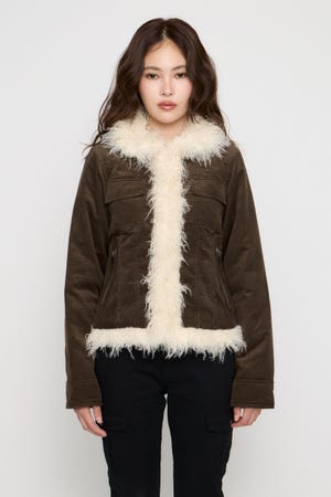 CORDUROY EDGE FAUX FUR ジャケット
