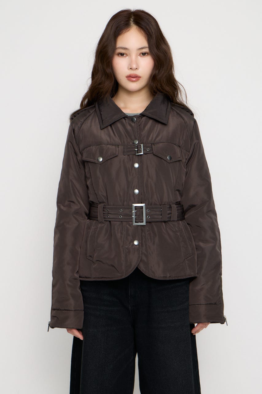 FAUX FUR POINT JOCKEY ジャケット BRN FREE