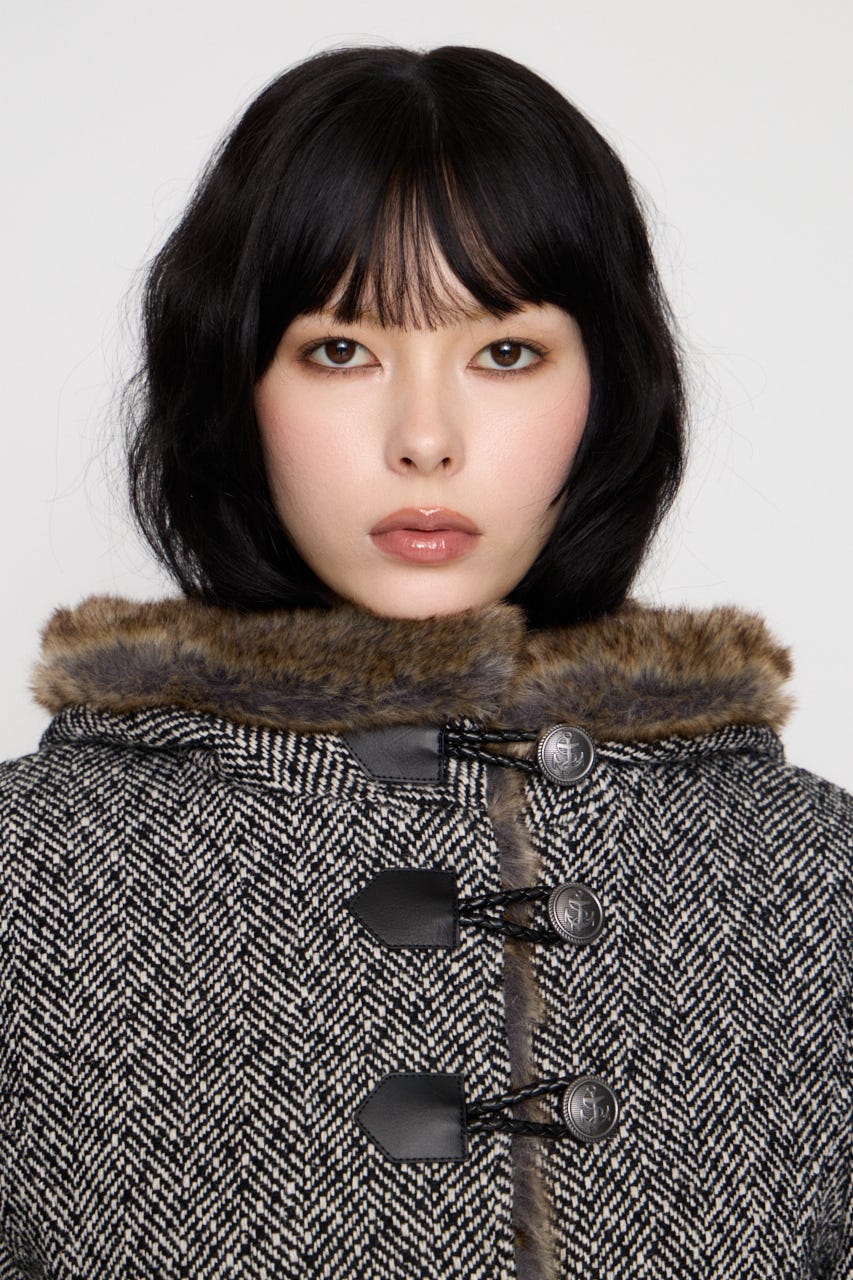 TWEED LIKE HOODIE ジャケット GRY FREE