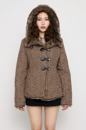 TWEED LIKE HOODIE ジャケット
