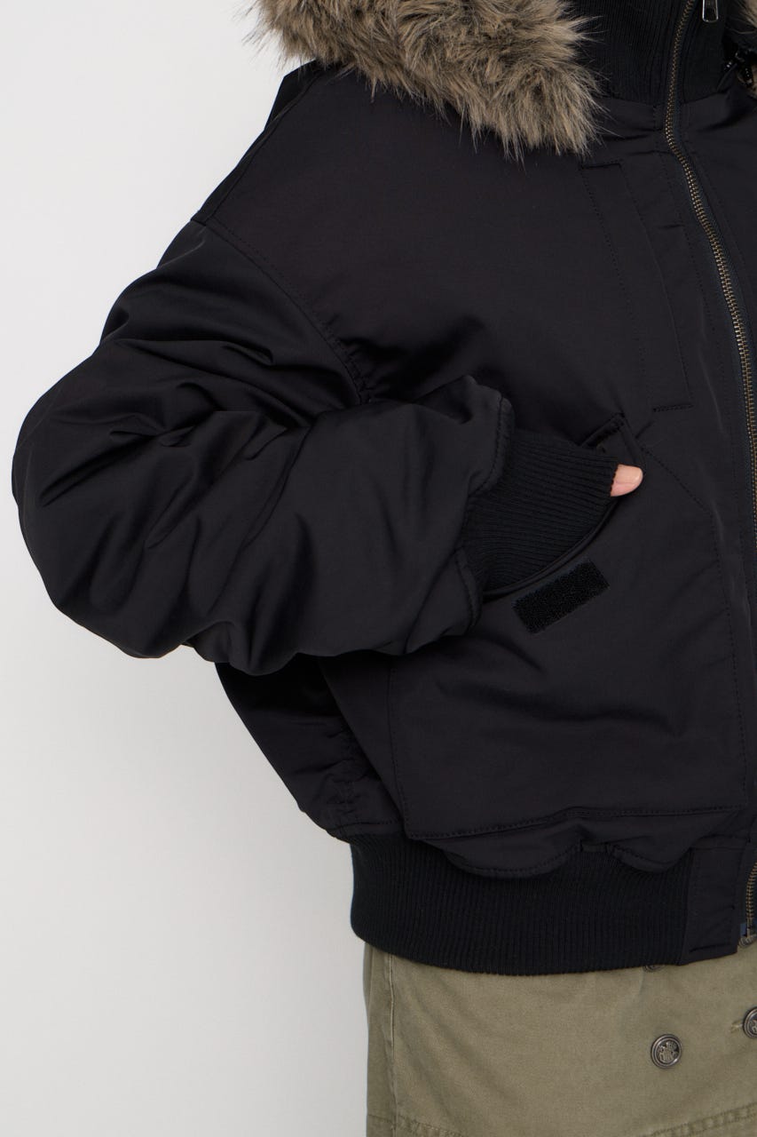 BIG POCKET 2WAY MA-1 BLK FREE