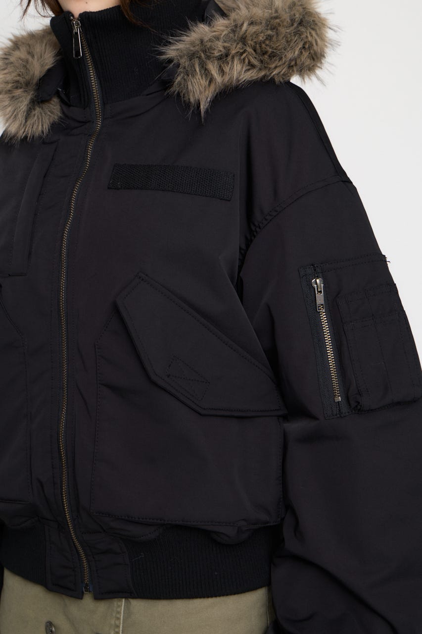 BIG POCKET 2WAY MA-1 BLK FREE